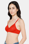 Intimacy Double Layered Non Wired Medium Coverage T-Shirt Bra - Fiery Red — thumbnail 3